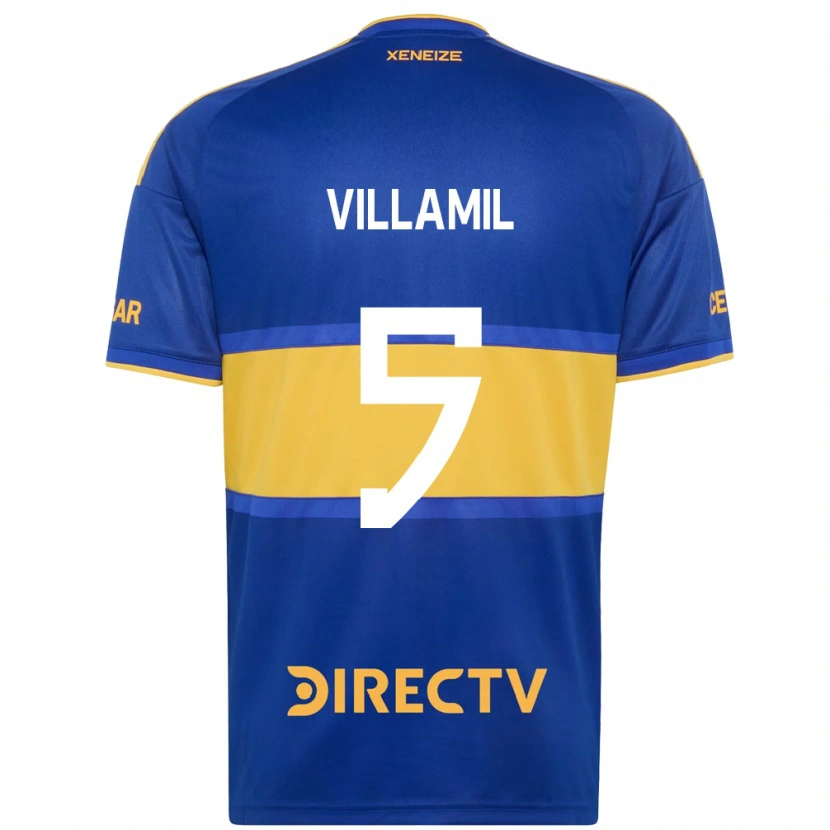 Danxen Homem Camisola Martín Villamil #5 Azul Real Amarelo Principal 2026/27 Camisa