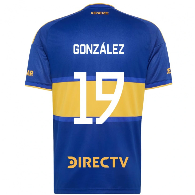 Danxen Homem Camisola Ezequiel González #19 Azul Real Amarelo Principal 2026/27 Camisa