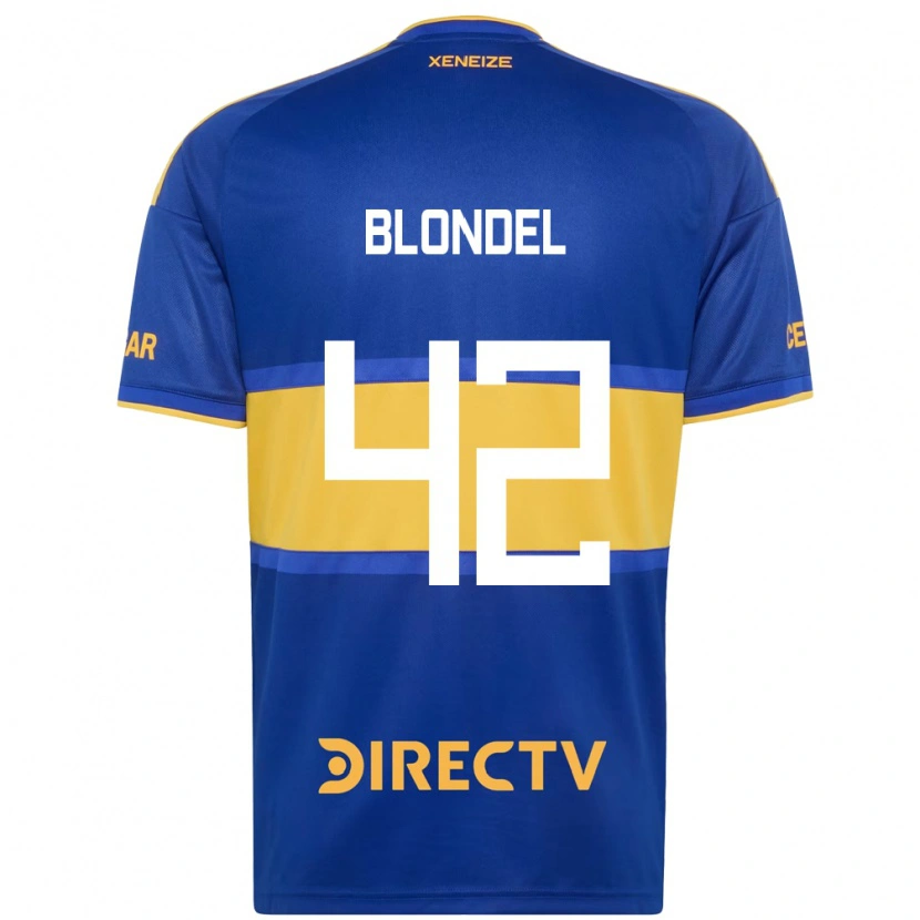 Danxen Homem Camisola Lucas Blondel #42 Azul Real Amarelo Principal 2026/27 Camisa