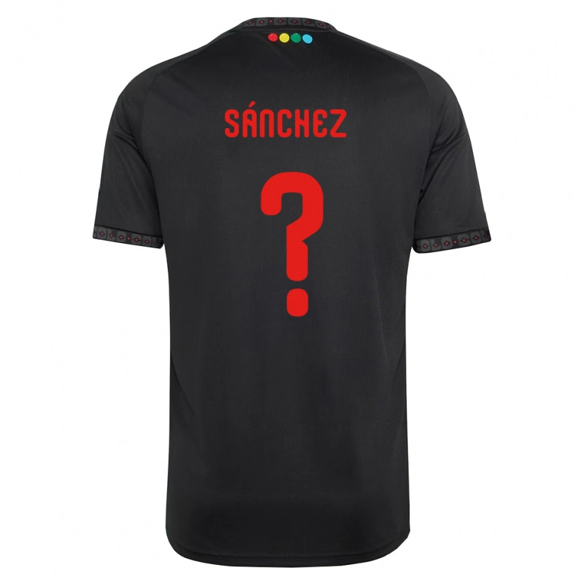 Danxen Homem Camisola Bastian Sánchez #0 Preto Vermelho Alternativa 2026/27 Camisa