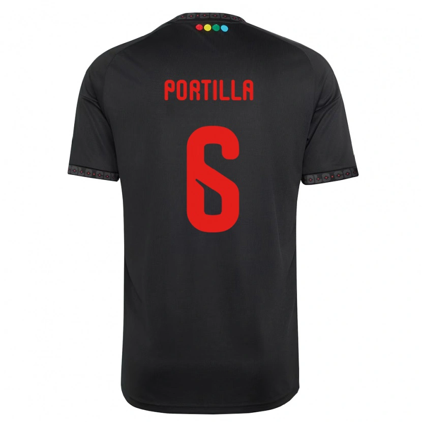 Danxen Homem Camisola Dylan Portilla #6 Preto Vermelho Alternativa 2026/27 Camisa