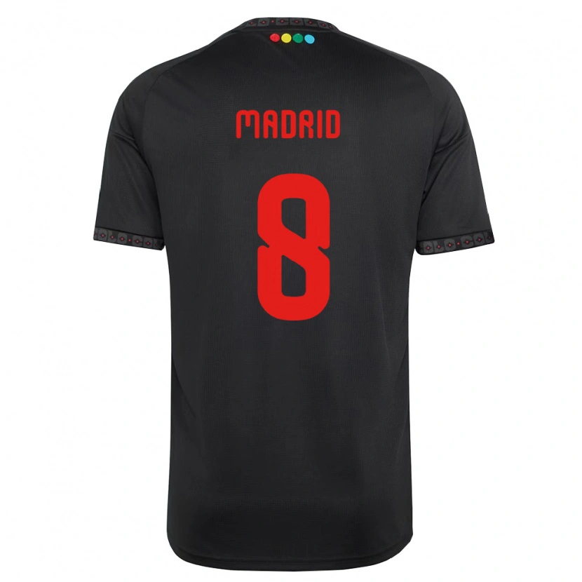 Danxen Homem Camisola Álvaro Madrid #8 Preto Vermelho Alternativa 2026/27 Camisa