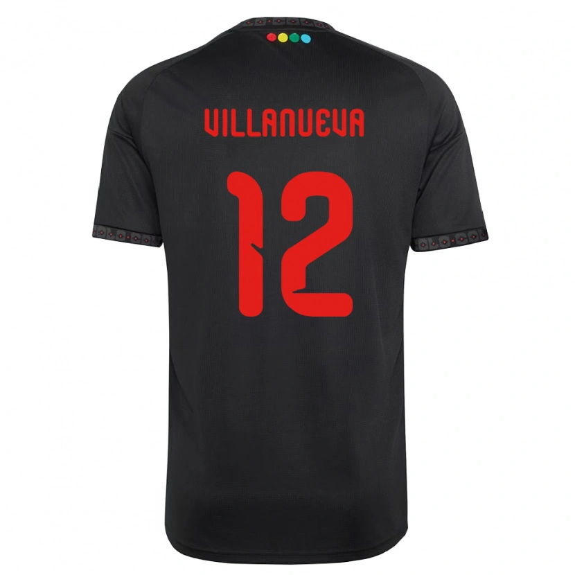 Danxen Homem Camisola Eduardo Villanueva #12 Preto Vermelho Alternativa 2026/27 Camisa