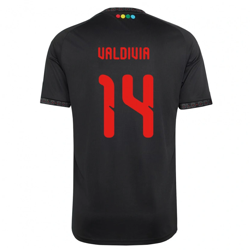 Danxen Homem Camisola Felipe Valdivia #14 Preto Vermelho Alternativa 2026/27 Camisa