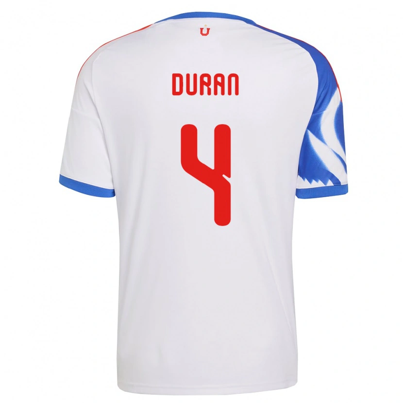 Danxen Homem Camisola Ignacia Durán #4 Branco Azul Marinho Alternativa 2026/27 Camisa