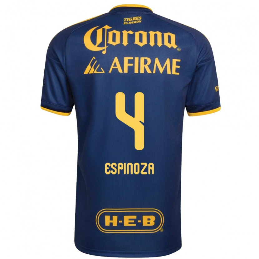 Danxen Homem Camisola Greta Espinoza #4 Azul Real Amarelo Alternativa 2026/27 Camisa
