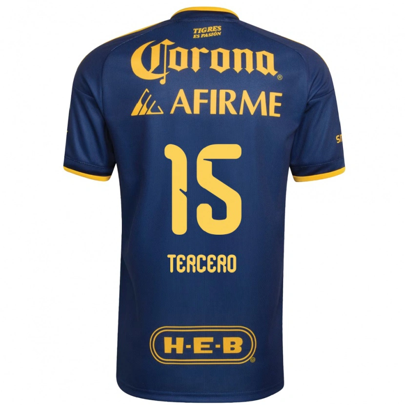 Danxen Homem Camisola Eduardo Tercero #15 Azul Real Amarelo Alternativa 2026/27 Camisa