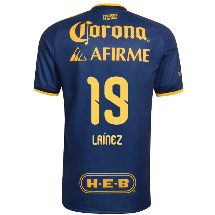 Danxen Homem Camisola Mauro Laínez #19 Azul Real Amarelo Alternativa 2026/27 Camisa