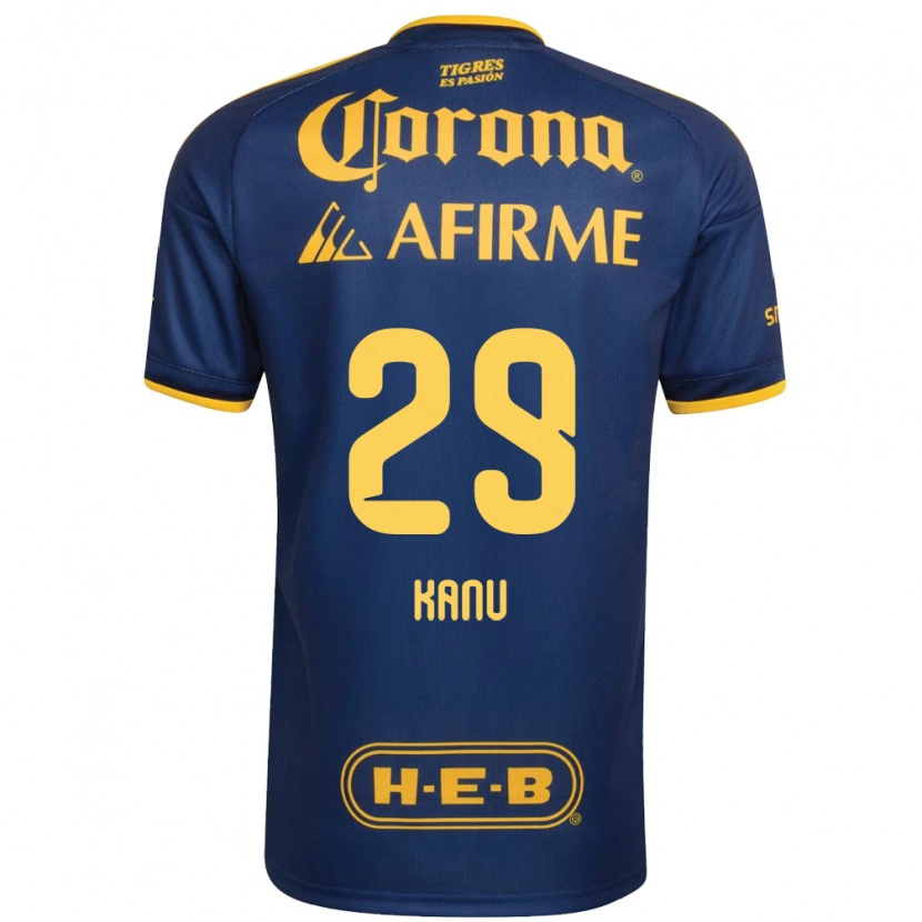Danxen Homem Camisola Uchenna Kanu #29 Azul Real Amarelo Alternativa 2026/27 Camisa