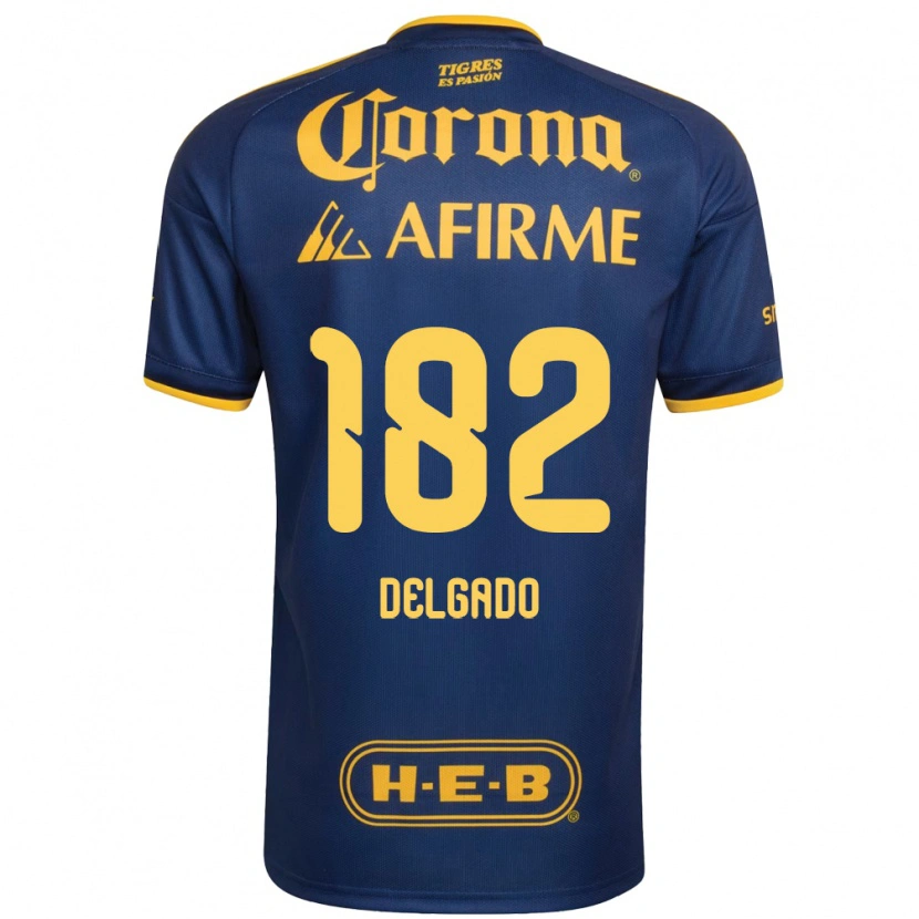 Danxen Homem Camisola Arturo Delgado #182 Azul Real Amarelo Alternativa 2026/27 Camisa
