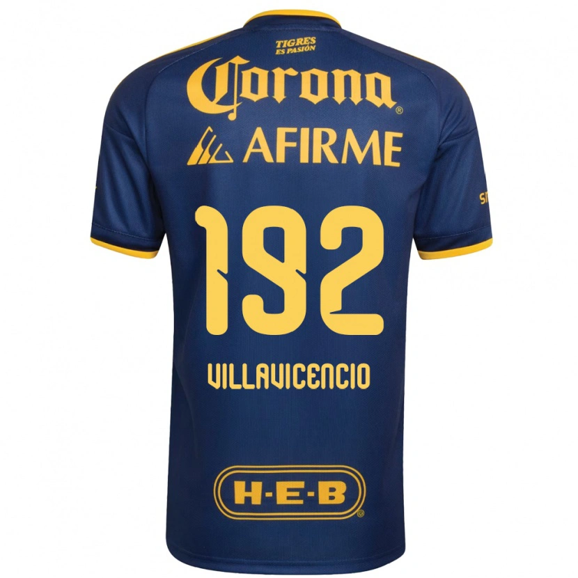 Danxen Homem Camisola Edgar Villavicencio #192 Azul Real Amarelo Alternativa 2026/27 Camisa