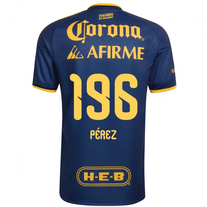Danxen Homem Camisola Axel Pérez #196 Azul Real Amarelo Alternativa 2026/27 Camisa