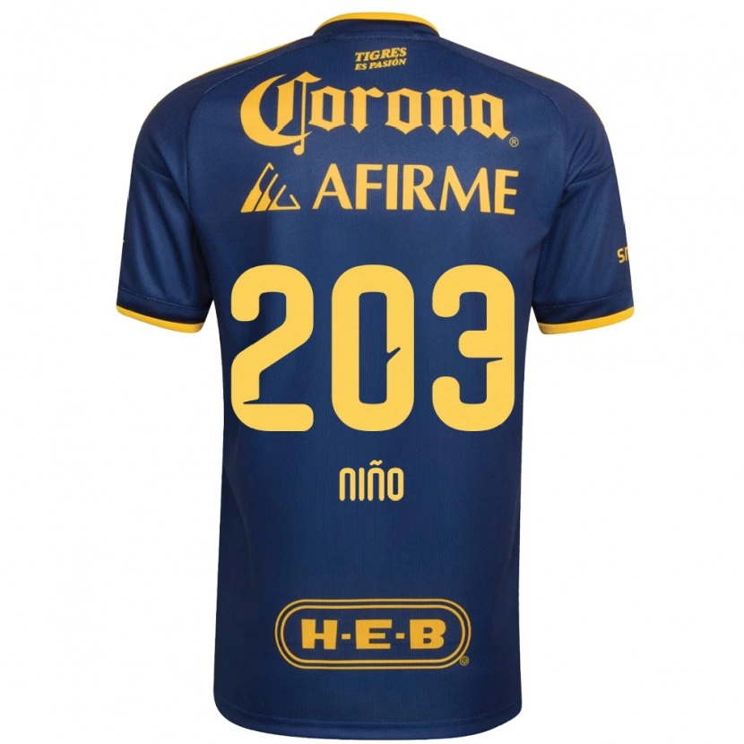 Danxen Homem Camisola Fernando Niño #203 Azul Real Amarelo Alternativa 2026/27 Camisa