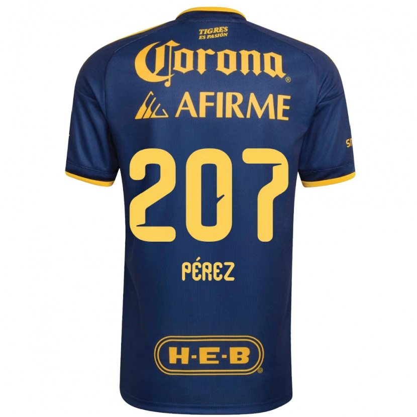 Danxen Homem Camisola Samuel Pérez #207 Azul Real Amarelo Alternativa 2026/27 Camisa