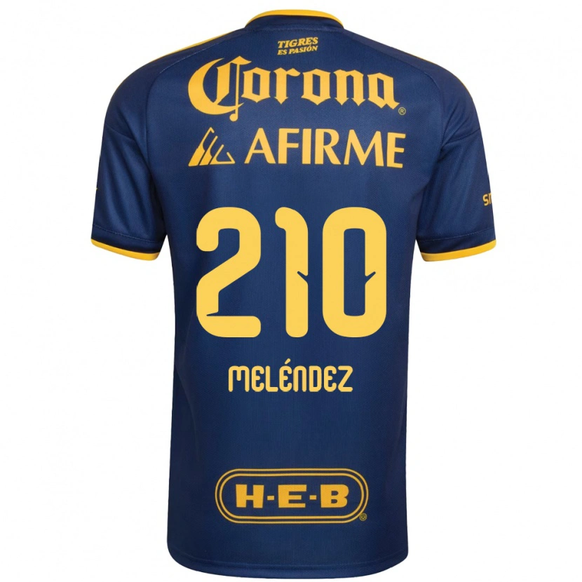 Danxen Homem Camisola Marcelo Meléndez #210 Azul Real Amarelo Alternativa 2026/27 Camisa