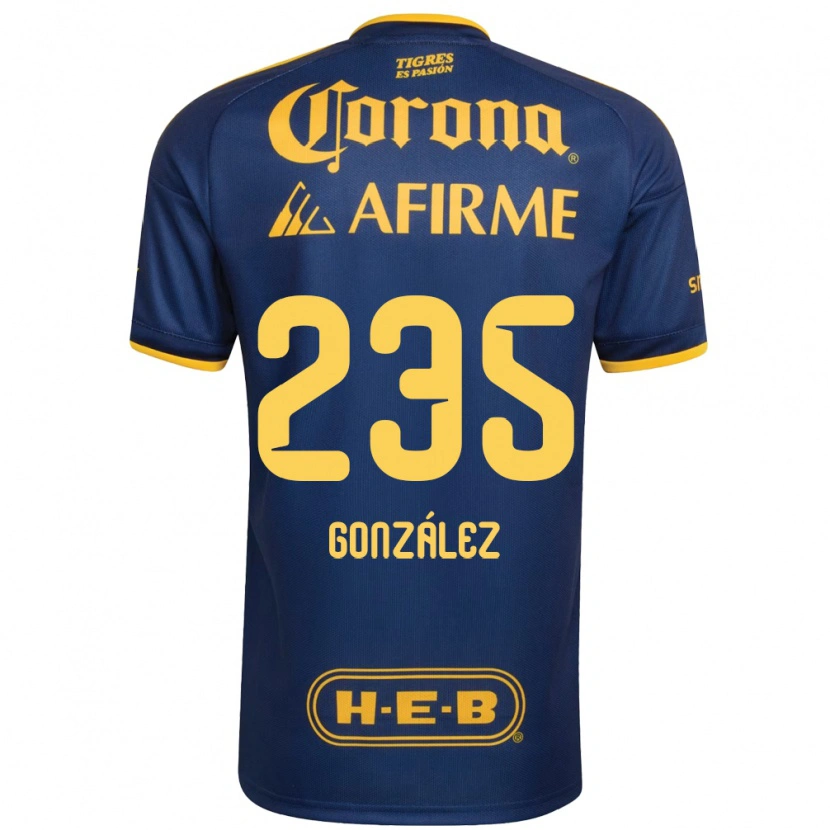 Danxen Homem Camisola Mauricio González #235 Azul Real Amarelo Alternativa 2026/27 Camisa