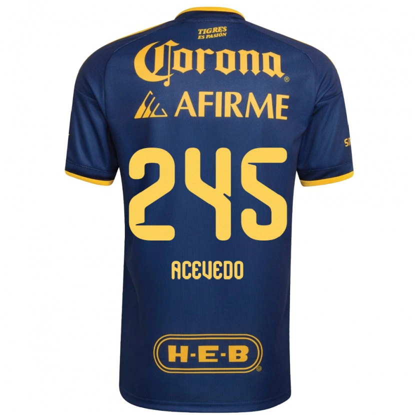 Danxen Homem Camisola Kevin Acevedo #245 Azul Real Amarelo Alternativa 2026/27 Camisa