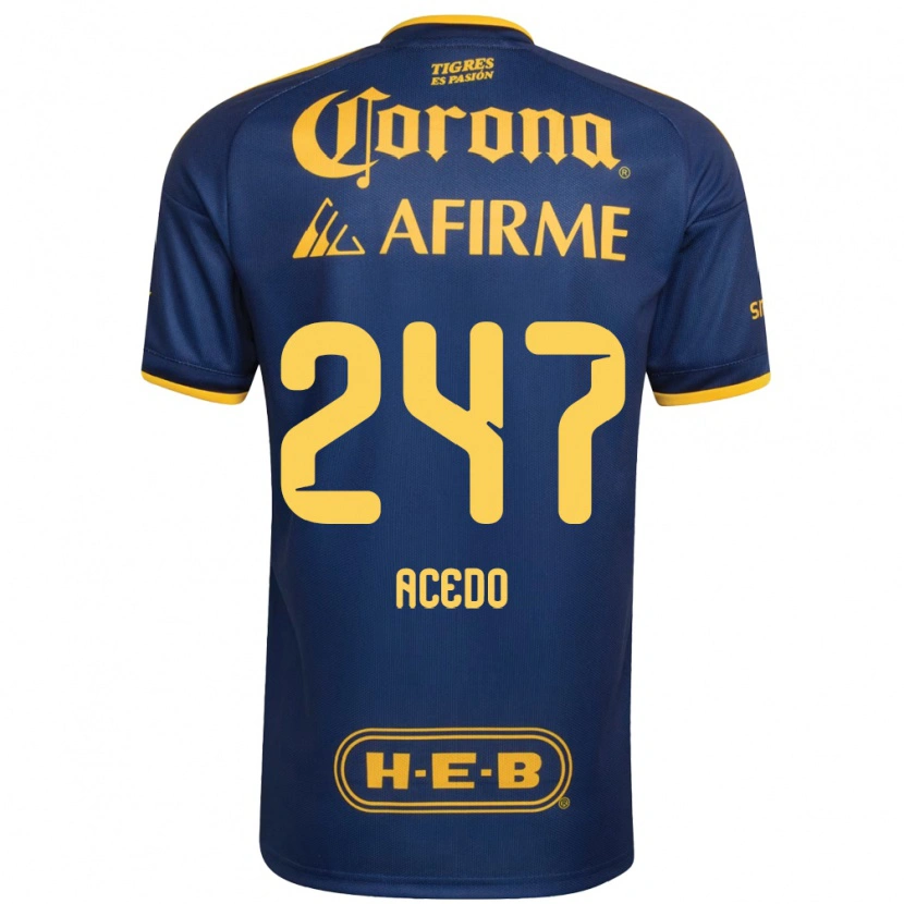 Danxen Homem Camisola Kevin Acedo #247 Azul Real Amarelo Alternativa 2026/27 Camisa