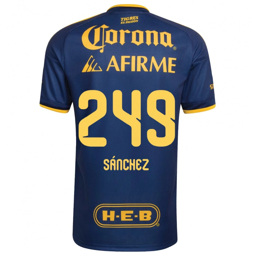 Danxen Homem Camisola Estevan Sánchez #249 Azul Real Amarelo Alternativa 2026/27 Camisa