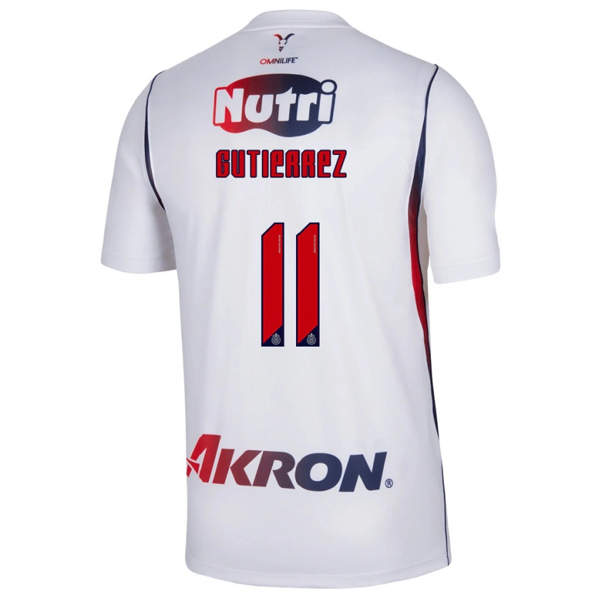 Danxen Homem Camisola Brian Gutiérrez #11 Branco Azul Marinho Vermelho Alternativa 2026/27 Camisa