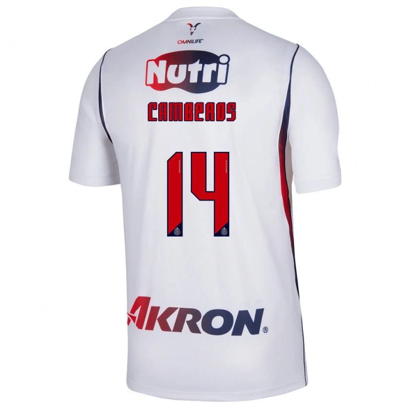 Danxen Homem Camisola Hugo Camberos #14 Branco Azul Marinho Vermelho Alternativa 2026/27 Camisa