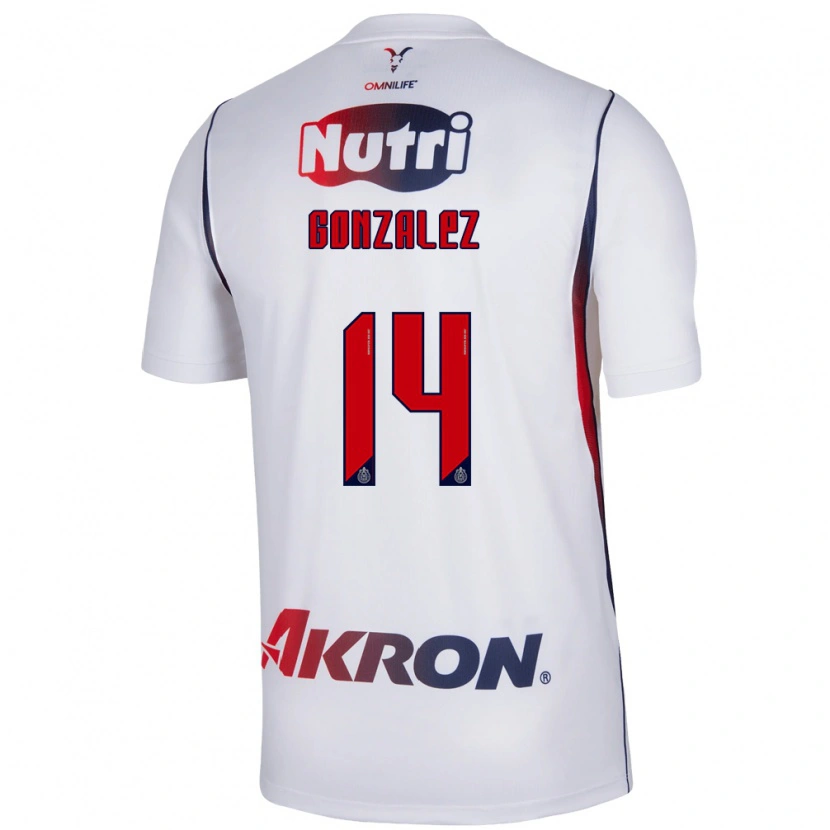 Danxen Homem Camisola Ivonne González #14 Branco Azul Marinho Vermelho Alternativa 2026/27 Camisa