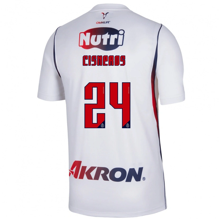 Danxen Homem Camisola Carlos Cisneros #24 Branco Azul Marinho Vermelho Alternativa 2026/27 Camisa