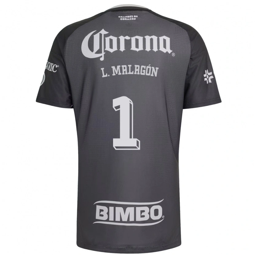 Danxen Homem Camisola Luis Malagón #1 Cinza Branco Preto Alternativa 2026/27 Camisa