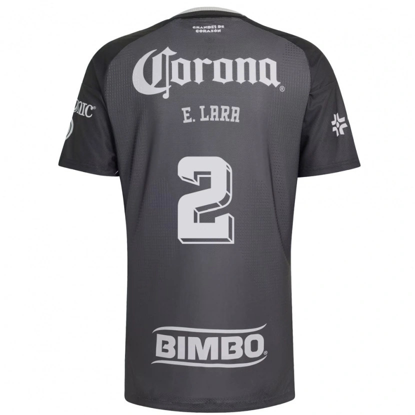 Danxen Homem Camisola Emilio Lara #2 Cinza Branco Preto Alternativa 2026/27 Camisa