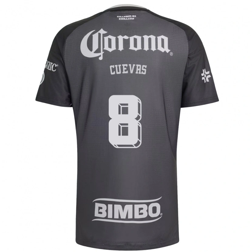 Danxen Homem Camisola Casandra Cuevas #8 Cinza Branco Preto Alternativa 2026/27 Camisa