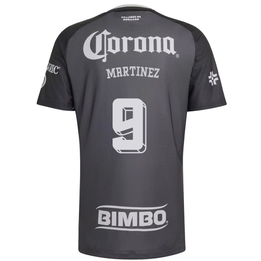 Danxen Homem Camisola Katty Martinez #9 Cinza Branco Preto Alternativa 2026/27 Camisa
