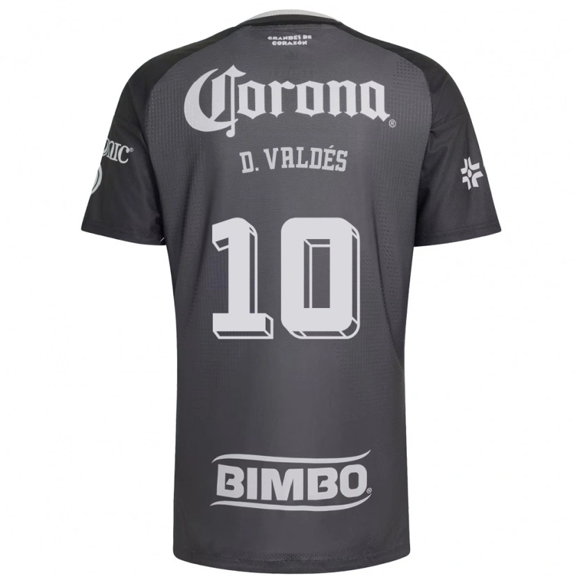 Danxen Homem Camisola Diego Valdes #10 Cinza Branco Preto Alternativa 2026/27 Camisa