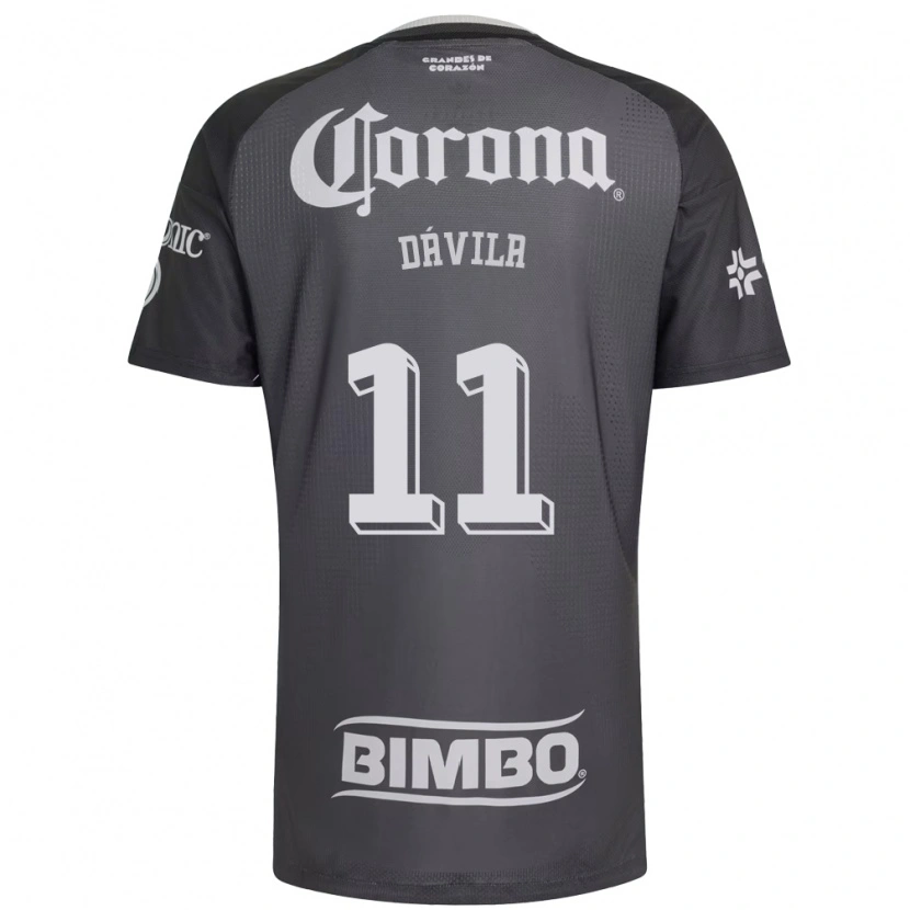 Danxen Homem Camisola Víctor Dávila #11 Cinza Branco Preto Alternativa 2026/27 Camisa