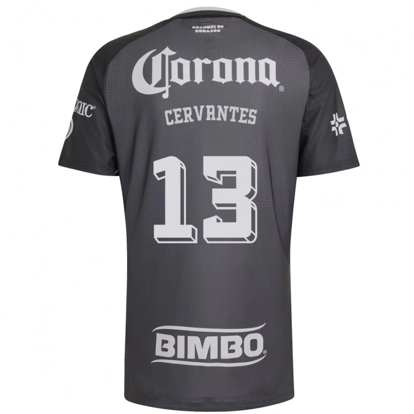 Danxen Homem Camisola Alan Cervantes #13 Cinza Branco Preto Alternativa 2026/27 Camisa