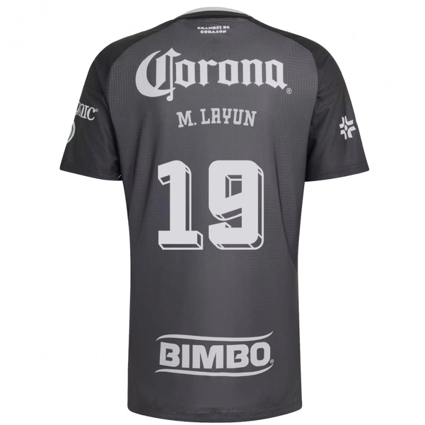 Danxen Homem Camisola Miguel Layun #19 Cinza Branco Preto Alternativa 2026/27 Camisa