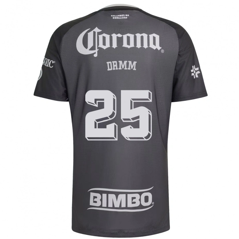 Danxen Homem Camisola Jurgen Damm #25 Cinza Branco Preto Alternativa 2026/27 Camisa