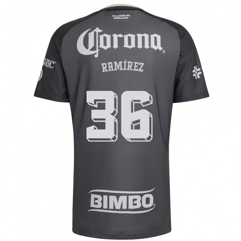 Danxen Homem Camisola Miguel Ramírez #36 Cinza Branco Preto Alternativa 2026/27 Camisa