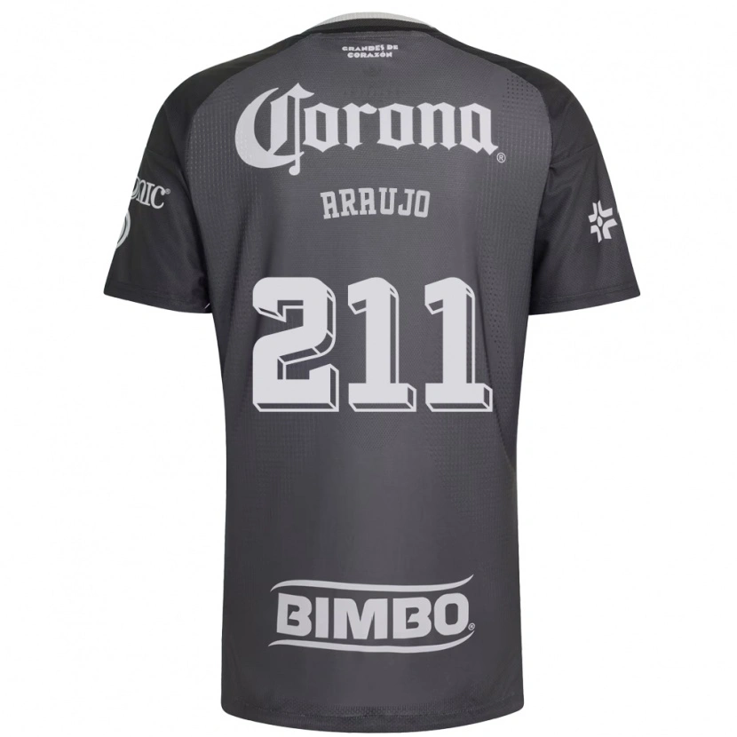 Danxen Homem Camisola Andrés Araujo #211 Cinza Branco Preto Alternativa 2026/27 Camisa