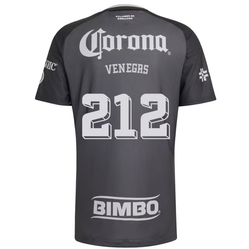 Danxen Homem Camisola Sebastián Venegas #212 Cinza Branco Preto Alternativa 2026/27 Camisa