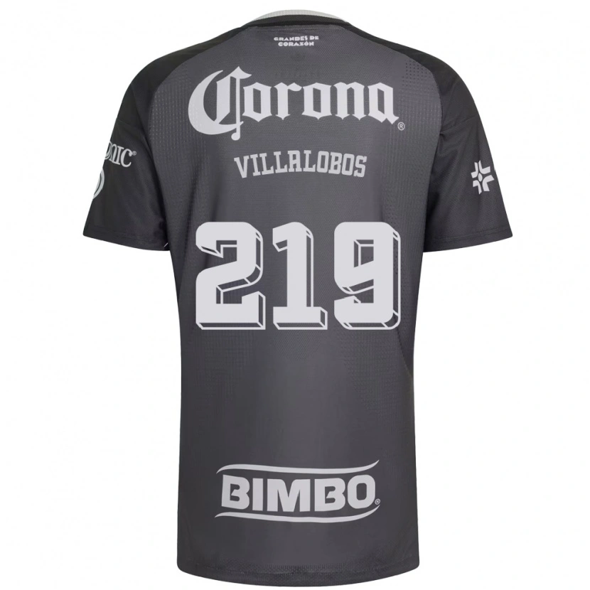 Danxen Homem Camisola Patricio Villalobos #219 Cinza Branco Preto Alternativa 2026/27 Camisa