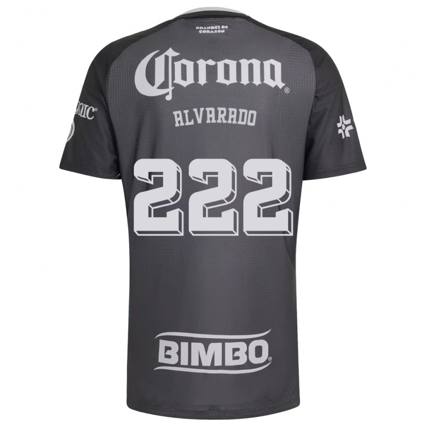 Danxen Homem Camisola Daniel Alvarado #222 Cinza Branco Preto Alternativa 2026/27 Camisa