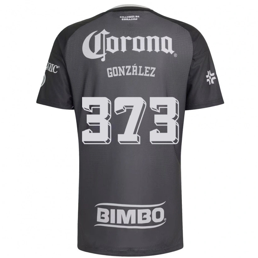 Danxen Homem Camisola Jayden González #373 Cinza Branco Preto Alternativa 2026/27 Camisa