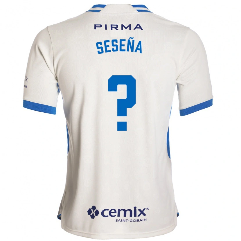 Danxen Homem Camisola Miguel Seseña #0 Branco Azul Vermelho Alternativa 2026/27 Camisa