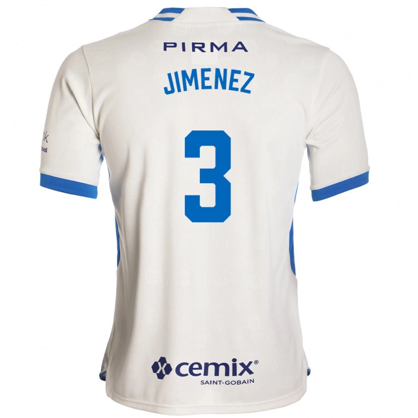 Danxen Homem Camisola Jaiber Jimenez #3 Branco Azul Vermelho Alternativa 2026/27 Camisa