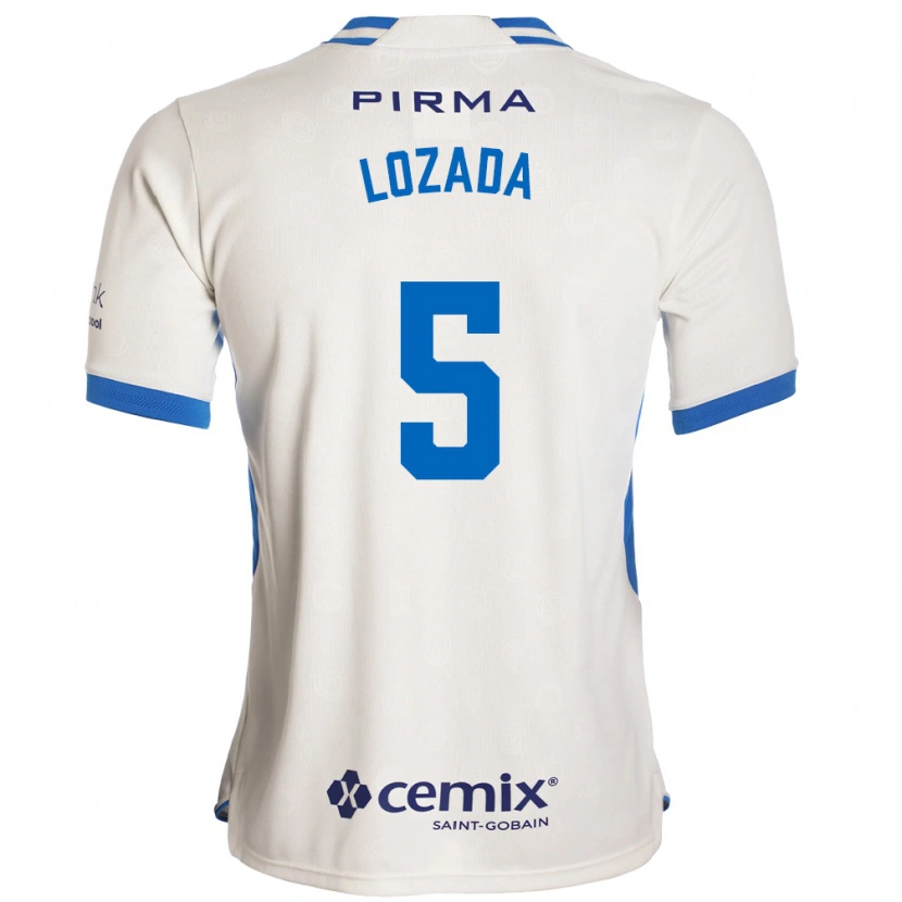 Danxen Homem Camisola Ana Lozada #5 Branco Azul Vermelho Alternativa 2026/27 Camisa