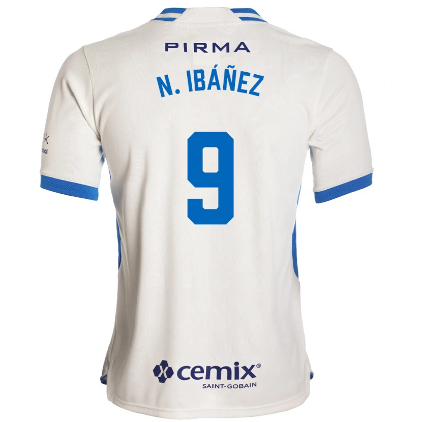 Danxen Homem Camisola Nicolás Ibáñez #9 Branco Azul Vermelho Alternativa 2026/27 Camisa