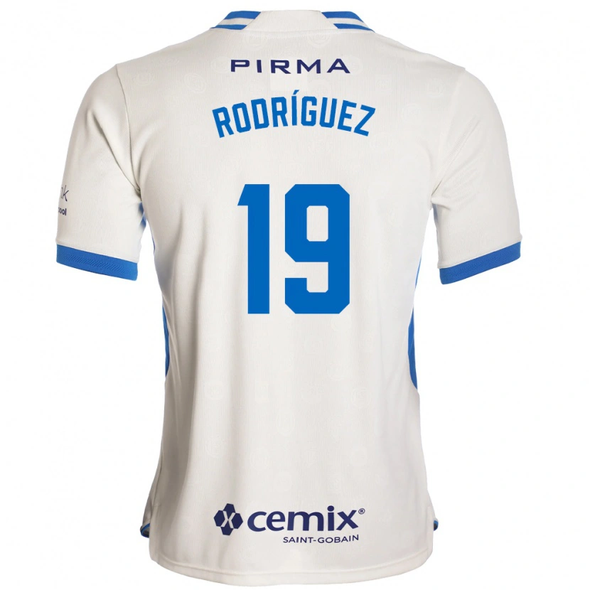 Danxen Homem Camisola Carlos Rodríguez #19 Branco Azul Vermelho Alternativa 2026/27 Camisa