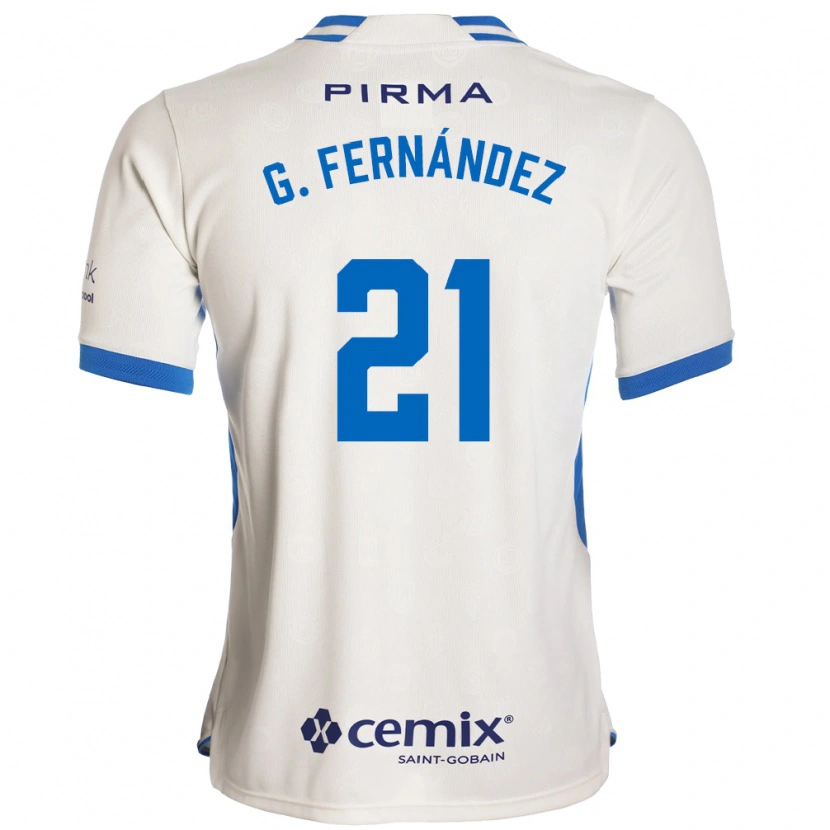 Danxen Homem Camisola Gabriel Fernández #21 Branco Azul Vermelho Alternativa 2026/27 Camisa