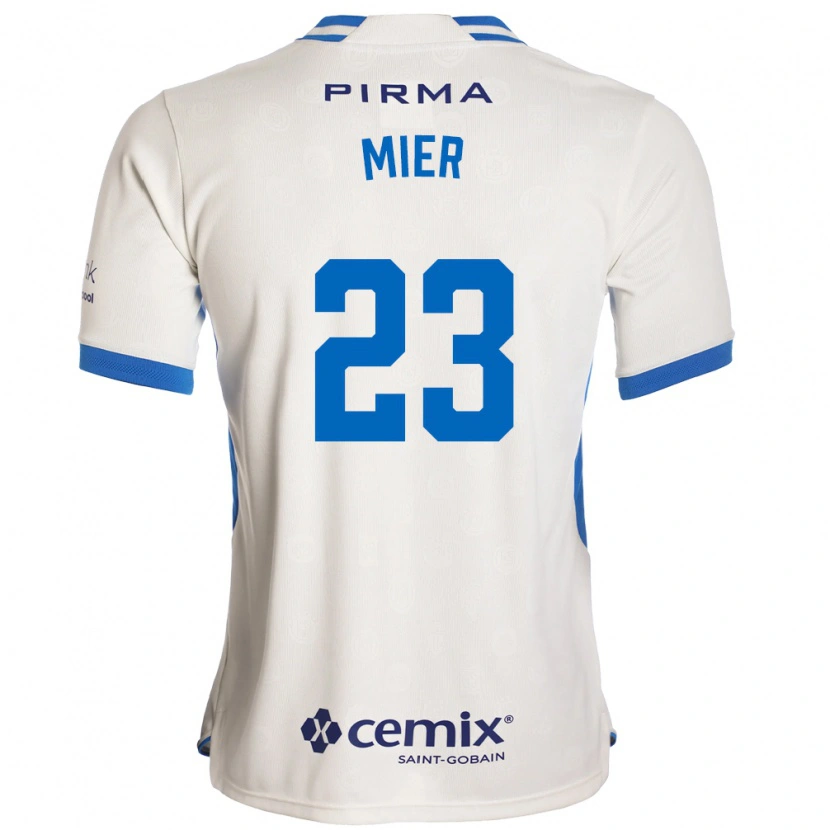 Danxen Homem Camisola Kevin Mier #23 Branco Azul Vermelho Alternativa 2026/27 Camisa