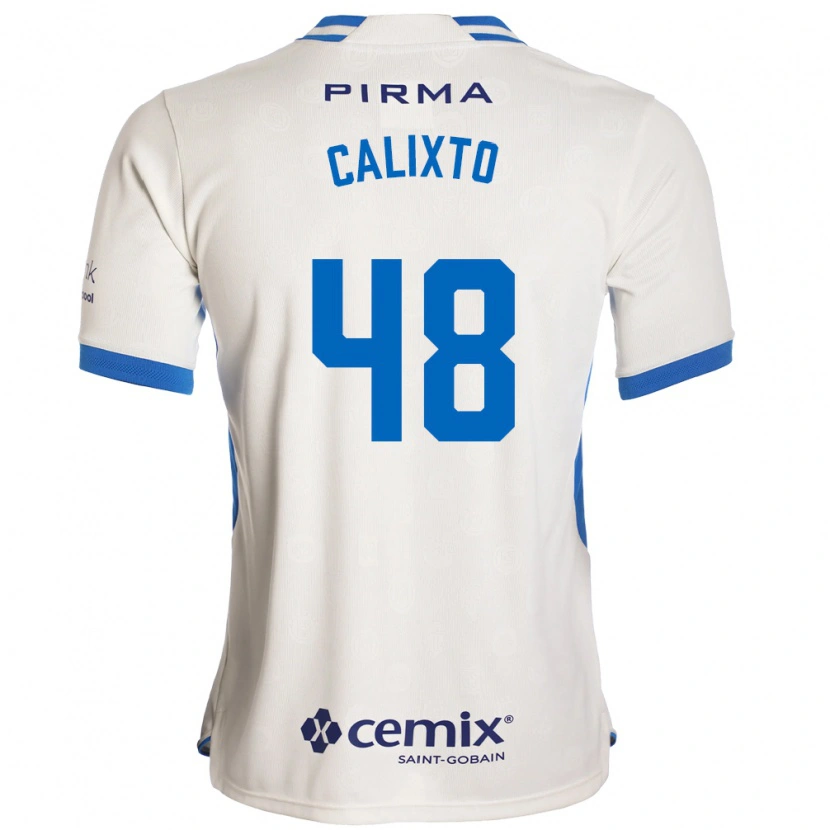 Danxen Homem Camisola Nicolás Calixto #48 Branco Azul Vermelho Alternativa 2026/27 Camisa